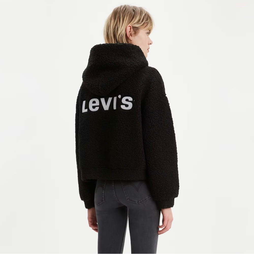 Levi’s Anna Sherpa Black Hoodie